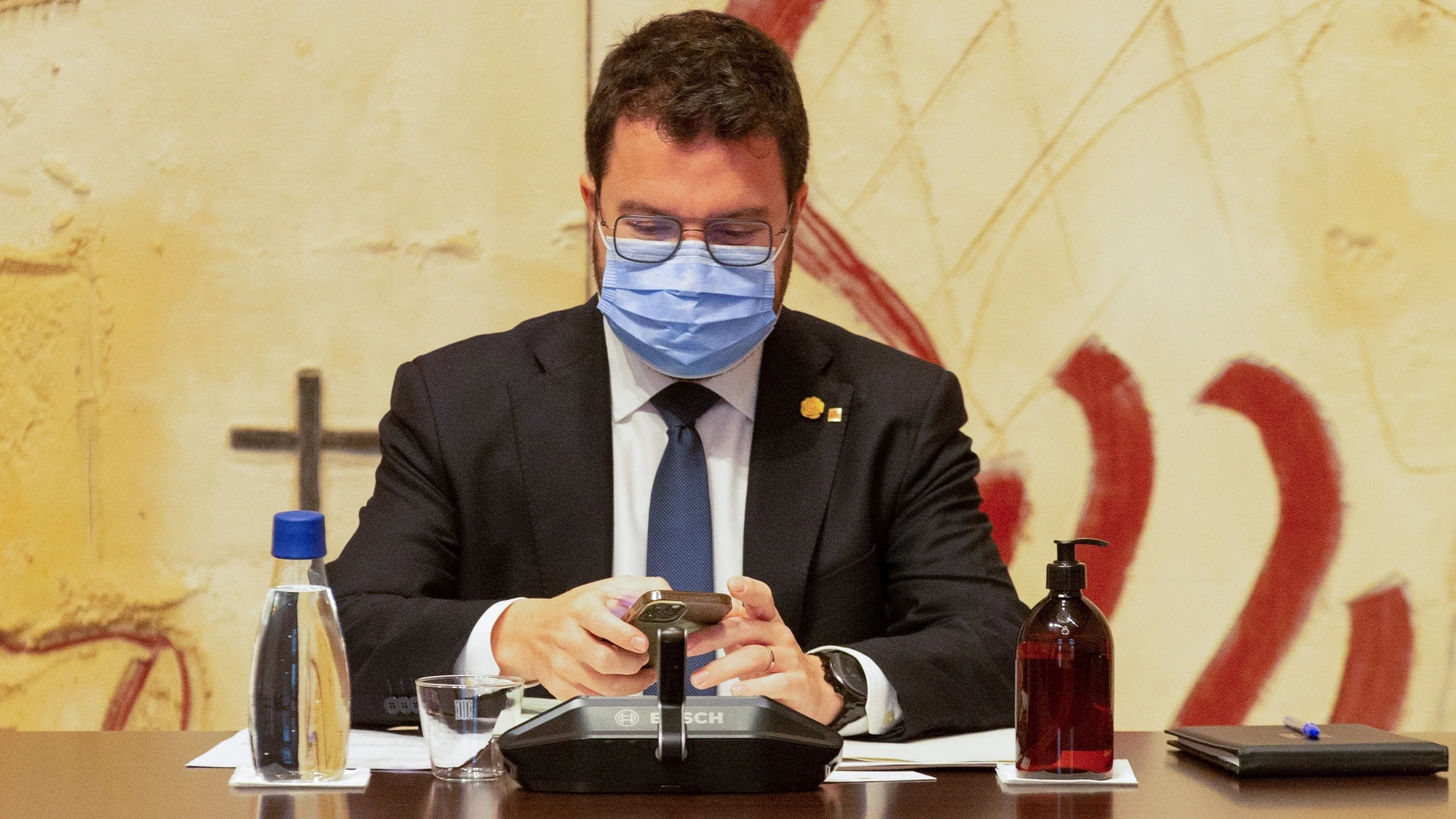 El presidente de la Generalitat, Pere Aragonès ha encabezado este martes a la reunión semanal del Govern