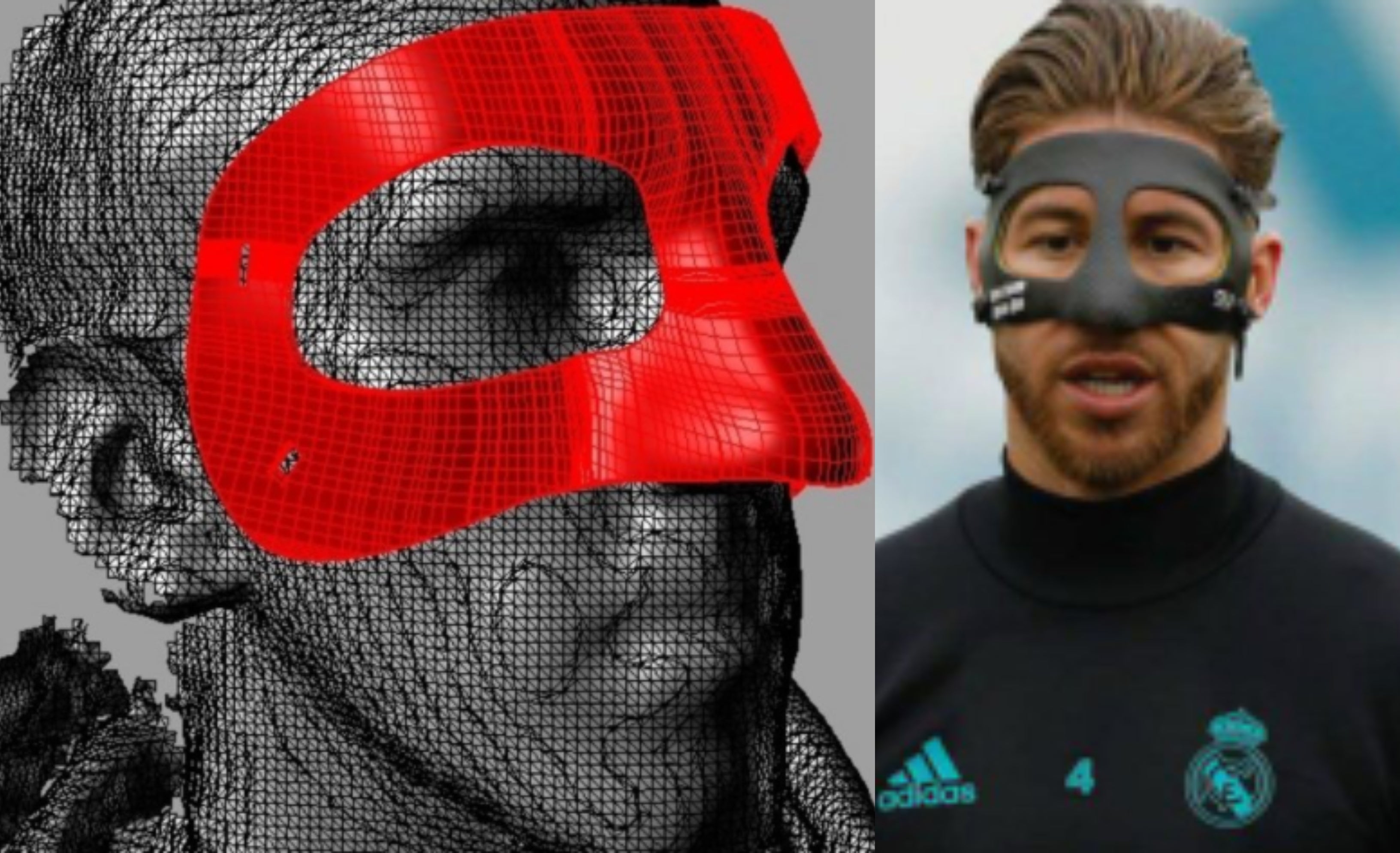Mascara Protectora De Nariz Para Futbol Y Otros Deportes