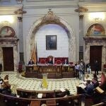 Imagen del pleno del Ayuntamiento de València.