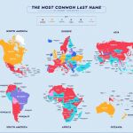 Mapa general de los apellidos más comunes en cada país