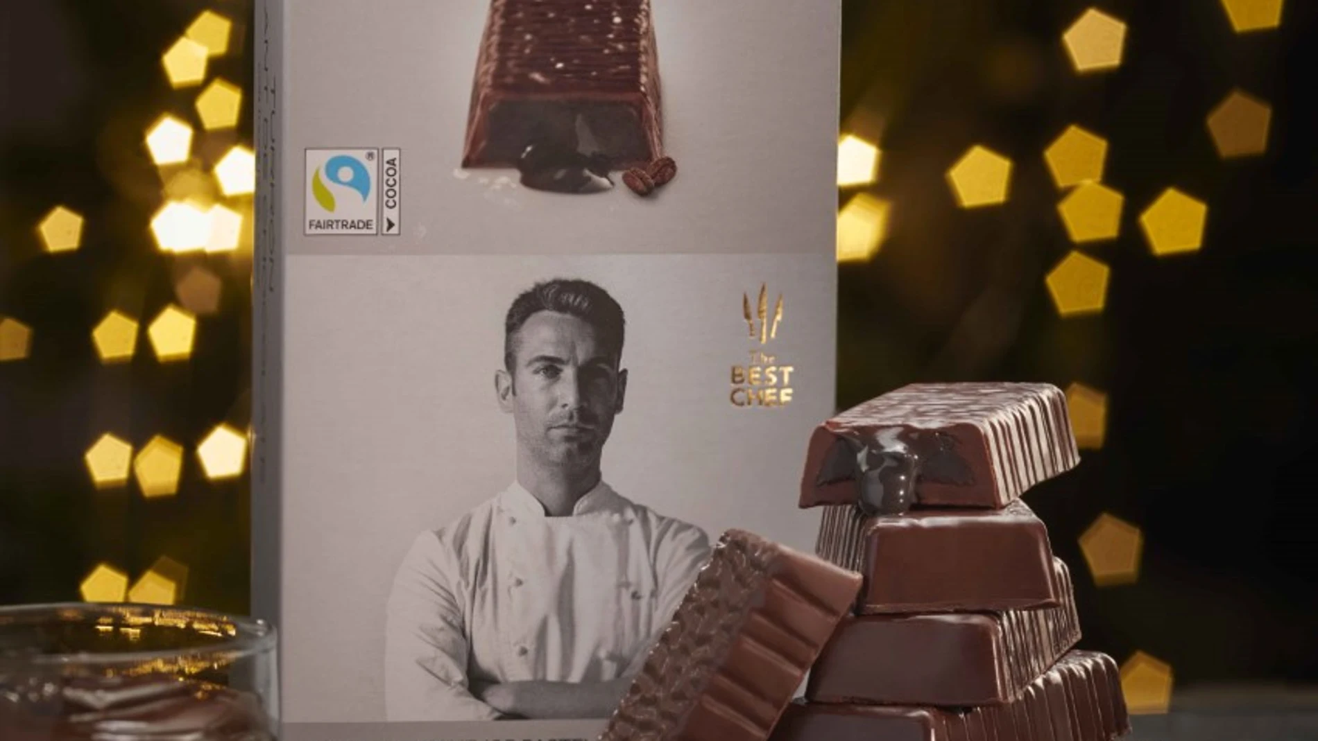 Turrón Coulant de chocolateCon un toque de sal y café.Desarrollado por Xavi Donnay.