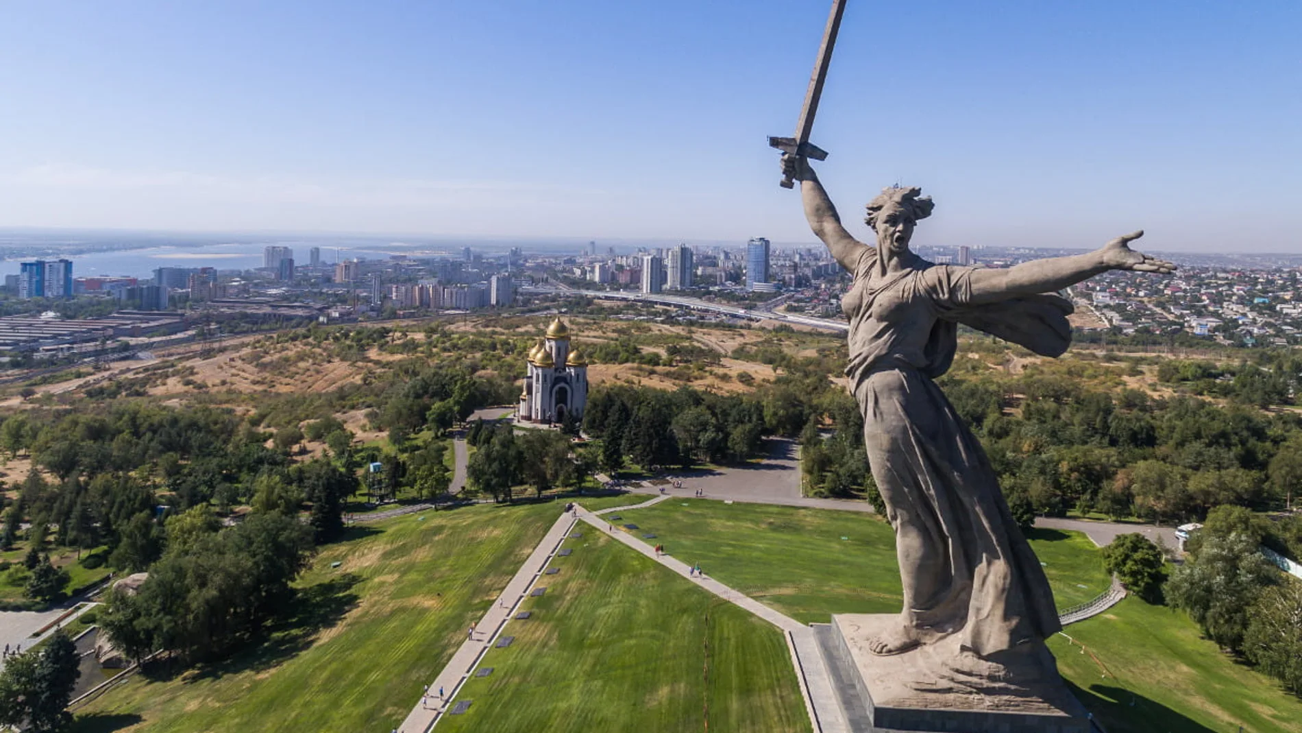 "La madre patria te llama", estatua que conmemora la Batalla de Stalingrado