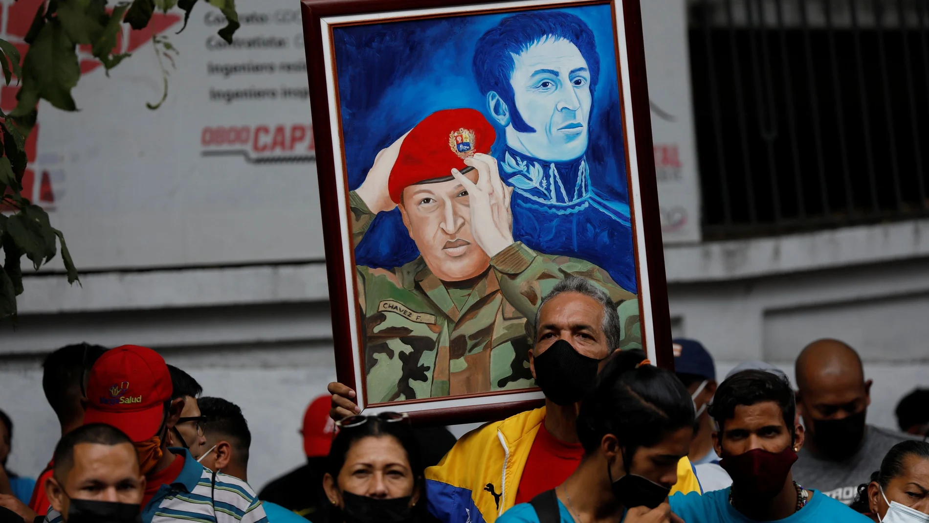 Manifestación de simpatizantes chavistas en Caracas el pasado día 18