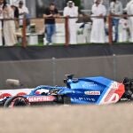 Fernando Alonso, durante el Gran Premio de Catar de Fórmula 1, en el que acabó tercero.