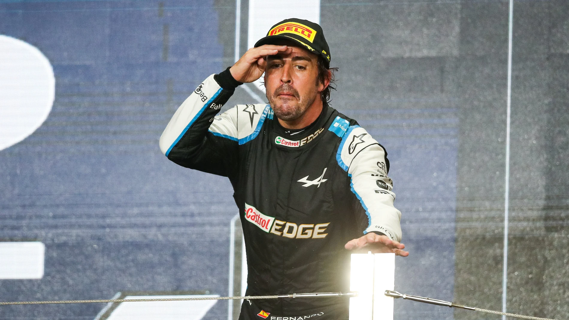 Fernando Alonso acabó tercero con su Alpine en el Gran Premio de Catar.