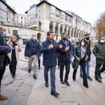 El líder del PP, Pablo Casado, ayer acudió a un acto en Vitoria