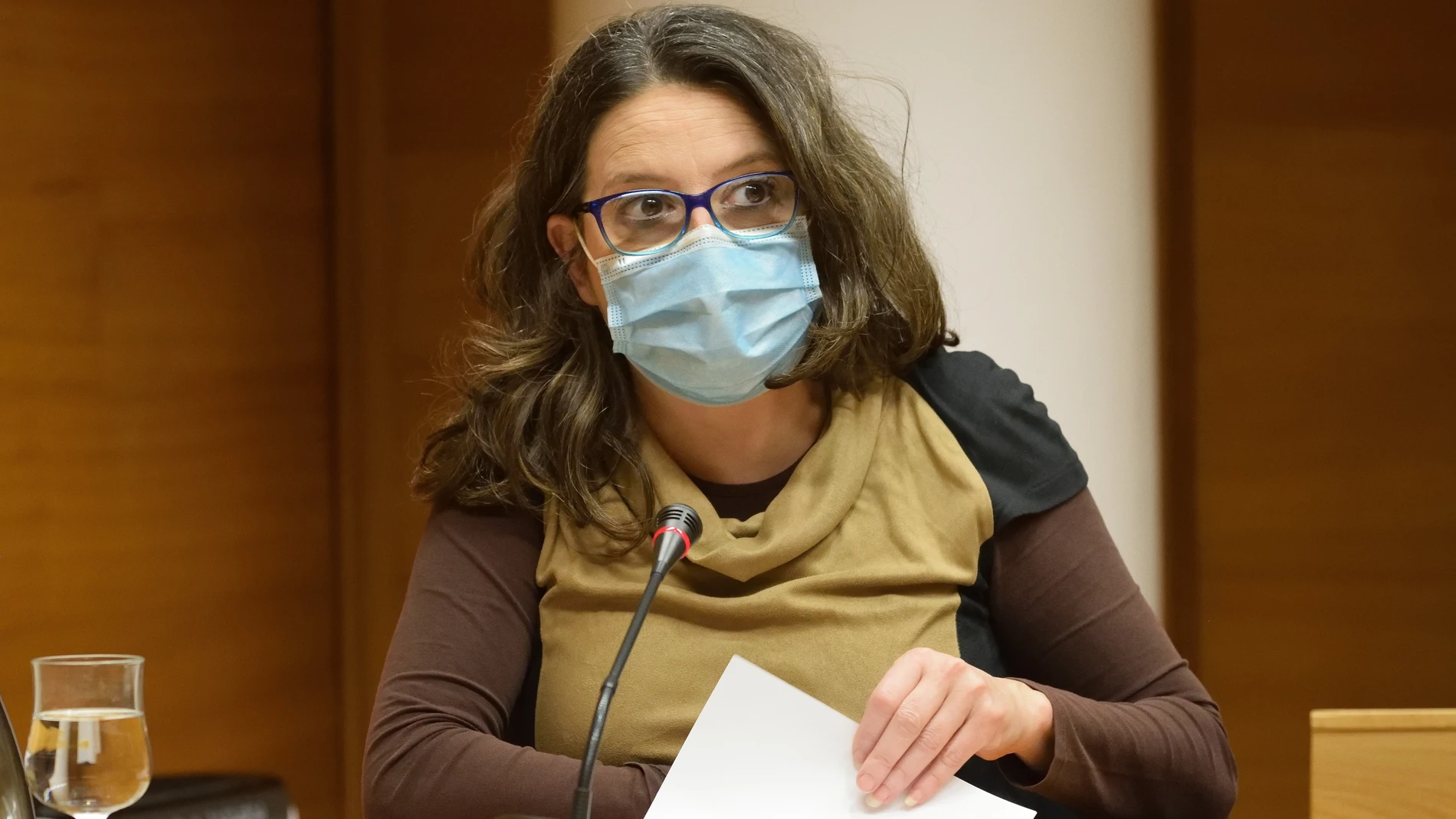 Mónica Oltra durante una comparecencia en la comisión de Igualdad de Les Corts