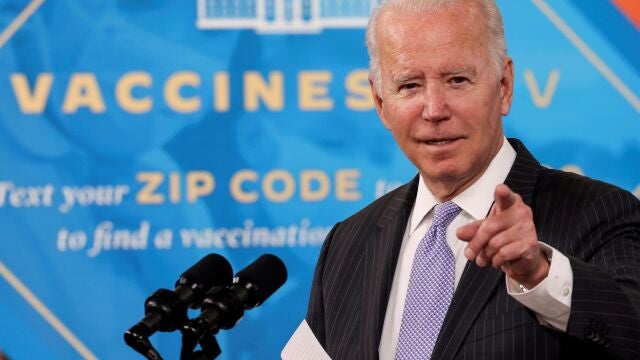 El presidente de estados Unidos, Joe Biden durante una rueda de prensa sobre el coronavirus