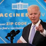 El presidente de estados Unidos, Joe Biden durante una rueda de prensa sobre el coronavirus