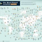 Mapa de los lugares más filmados en cada país del mundo, según datos de IMDb