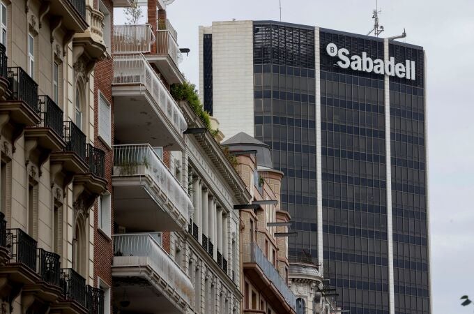 Aspecto de la sede corporativa del Banco Sabadell en Barcelona