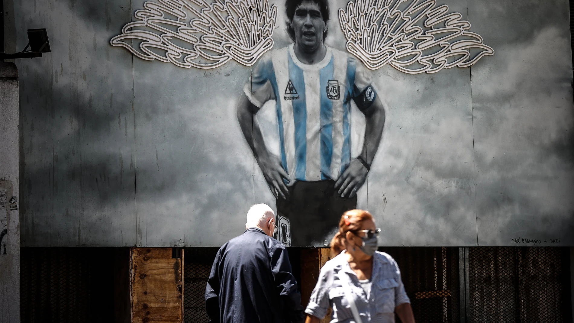Mural en homenaje a Diego Armando Maradona
