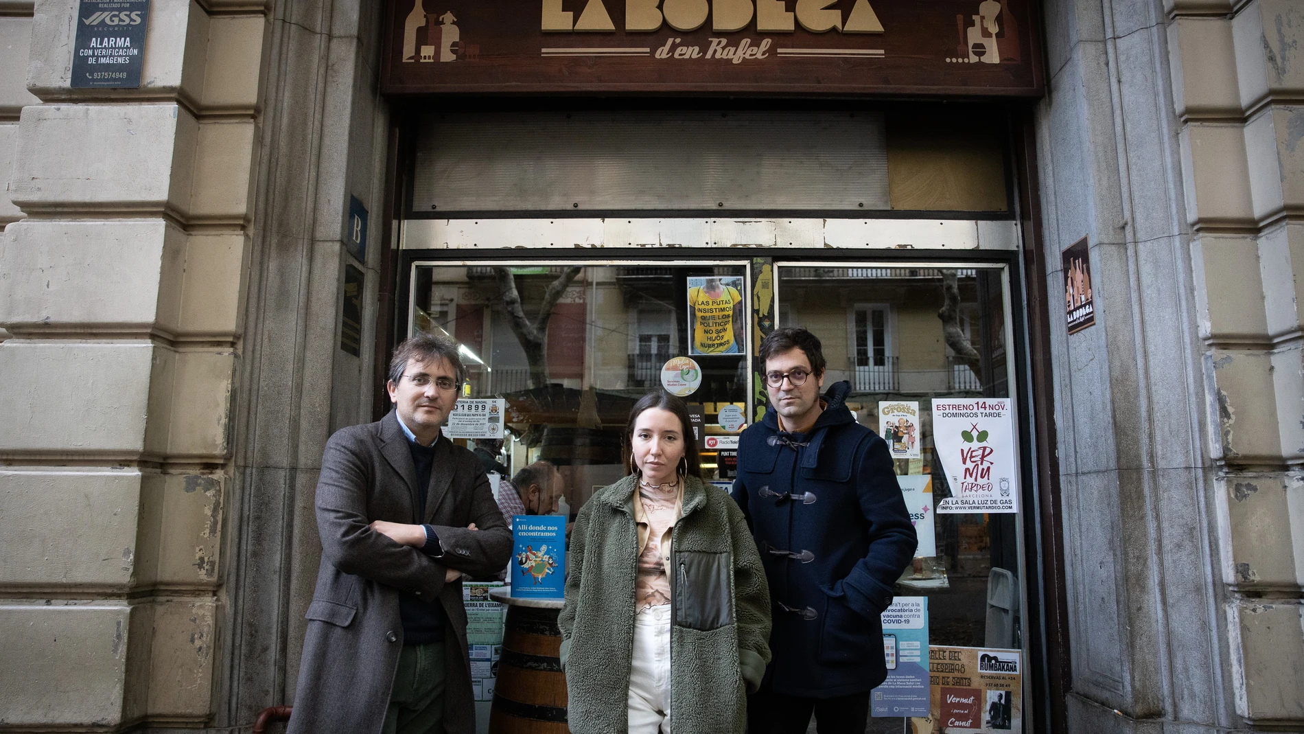 Gonzalo Torné, Anna Pacheco y Miqui Otero, ayer, en Barcelona