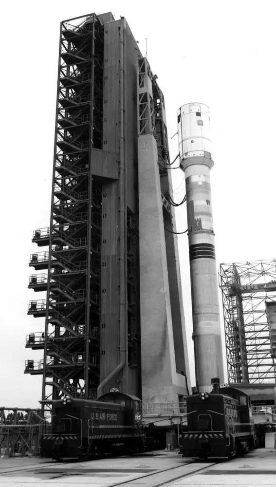 El cohete Titan III con el que se lanzó la Voyager 1 al espacio en 1977.