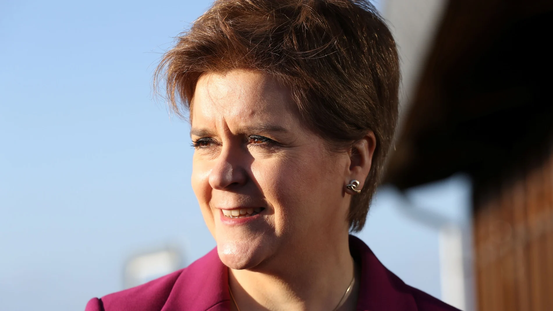La primera ministra escocesa, Nicola Sturgeon, antes de la conferencia anual que ha sido virtual