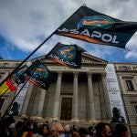 Manifestación contra la reforma de la Ley de Seguridad Ciudadana frente al Congreso de los Diputados