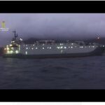 El barco "ganadero" que se utilizaba para transportar inmigrantes y que ha sido interceptado por la Guardia Civil