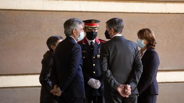 Lesmes, Trapero, González-Trevijano y Delgado, ayer en el acto de la entrega de despachos en Barcelona