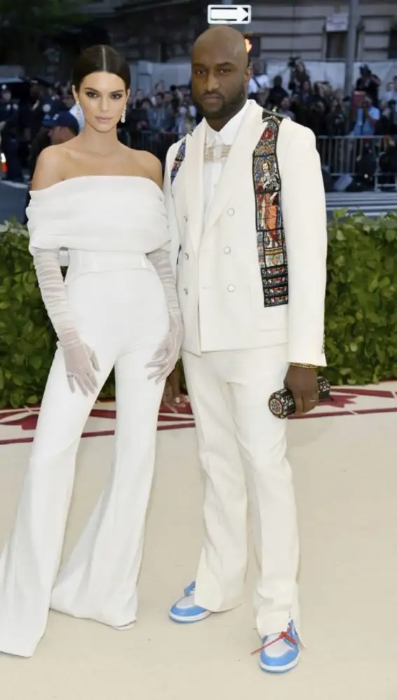 Virgil Abloh y Kendall Jenner, en la gala MET 2018