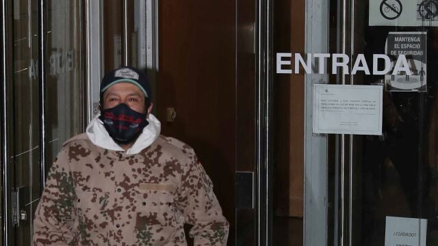 Rafael Amargo saliendo del juzgado de guardia en Madrid