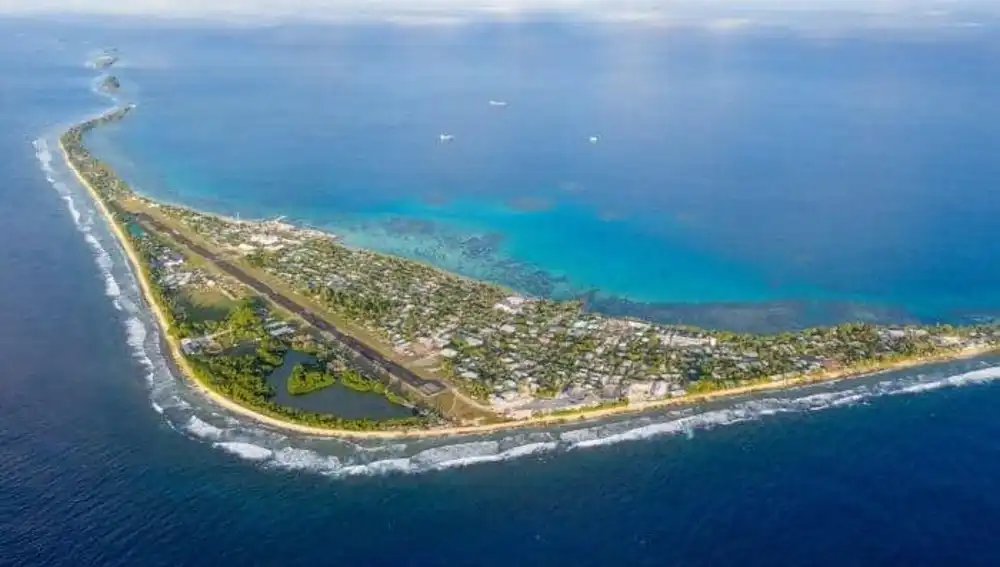 Imagen de una de las islas de Tuvalu, en el Pacífico