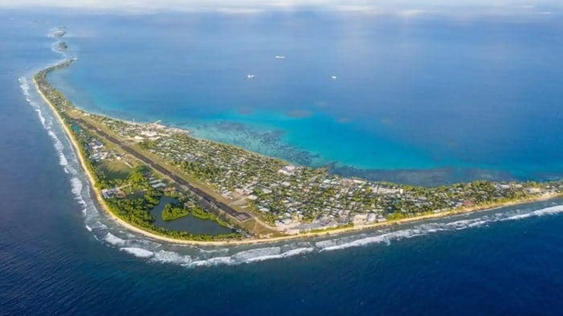 Imagen de una de las islas de Tuvalu, en el Pacífico