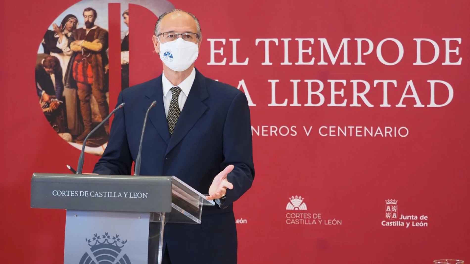 El presidente de las Cortes, Luis Fuentes, presenta la exposición virtual