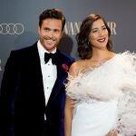 Garbiñe Muguruza y su novio, Arthur Borgesasiste, asisten a la gala de entrega del premio ‘Personaje del año Vanity Fair 2021’ que se celebra en el Palacio Real, a 30 de noviembre de 2021, en Madrid, España.