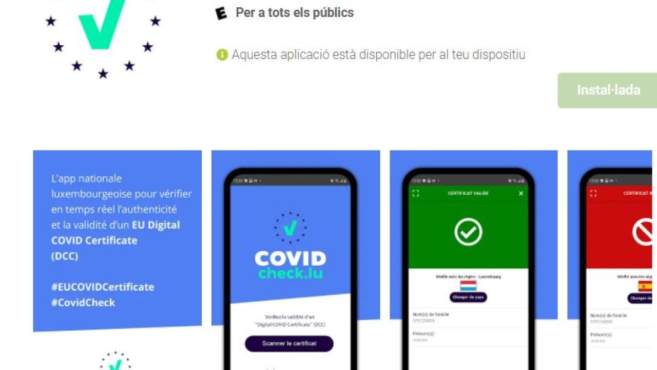 Así es la app para comprobar el pasaporte covid en la Comunidad Valenciana