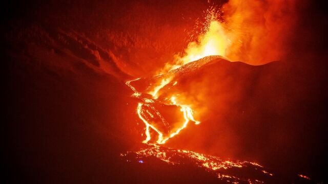 El volcán de Cumbre Vieja, en La Palma, durante su erupción de 2021
