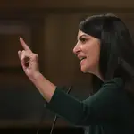 La diputada de Vox, Macarena Olona, en una intervención en el pleno del Congreso