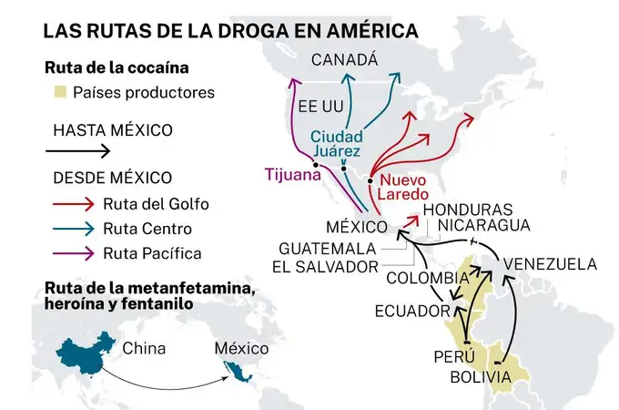 Ecuador y Venezuela, la primera parada de la ruta de la droga hacia EE UU