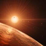 Recreación artística del sistema planetario TRAPPIST-1