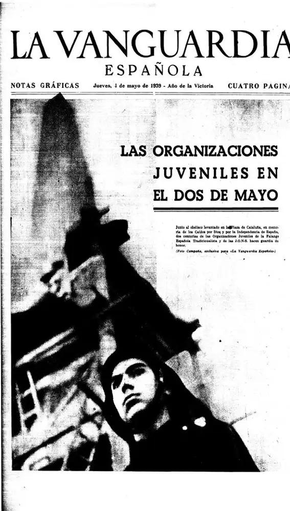 Un joven Antoni Tàpies en la portada de &quot;La Vanguardia&quot;
