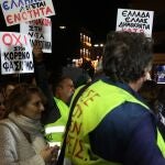 Una protesta en Grecia contra la vacunación obligatoria