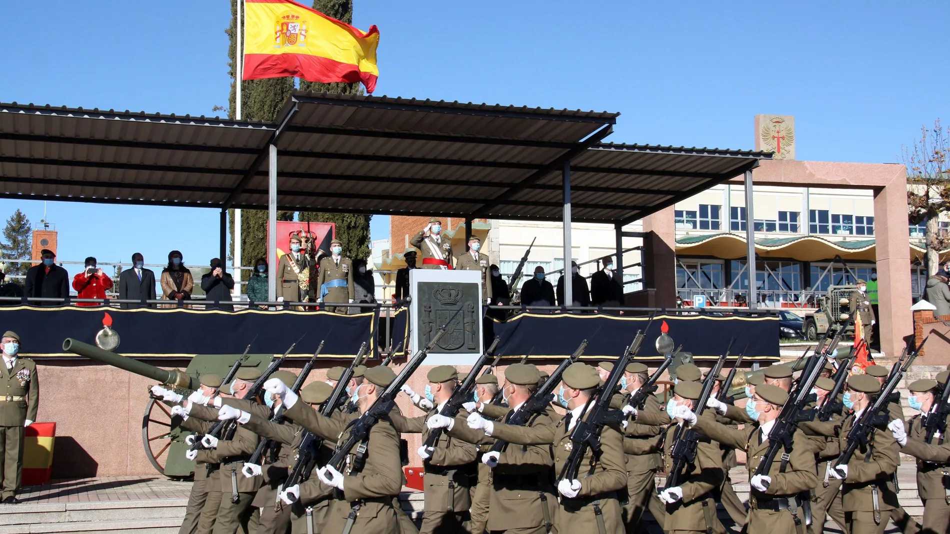 Acto de celebración de Santa Bárbara en La Base Conde de Gazola