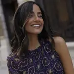 María Fernández-Rubíes luciendo su mejor sonrisa junto a un vestido de 10.