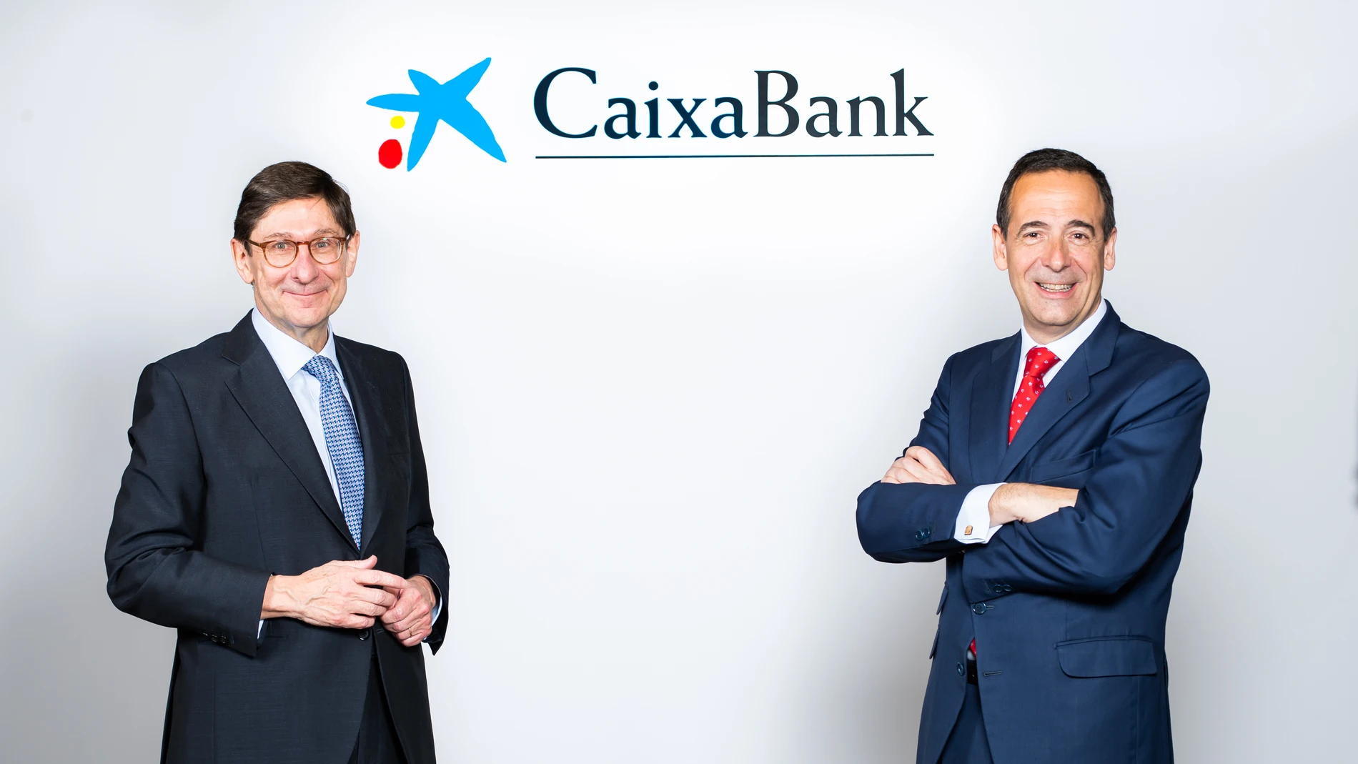 José Ignacio Goirigolzarri, presidente de CaixaBank (izquierda), y Gonzalo Gortázar, consejero delegado