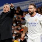 Carlo Ancelottti, entrenador del Real Madrid, durante el partido ante el Inter en el Bernabéu