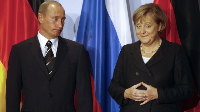 Angela Merkel con Vladimir Putin en 2006