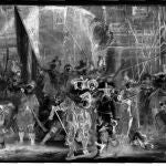 Visión escaneada de "Ronda de noche" icónica obra de Rembrandt