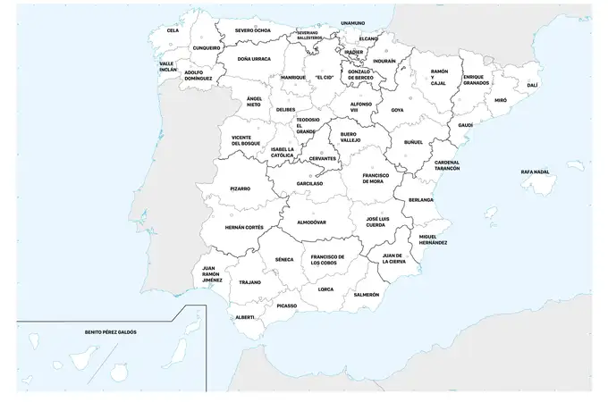 El personaje más importante de cada provincia de España