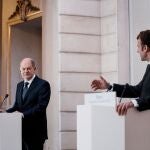 Rueda de prensa conjunta entre el canciller Olaf Scholz y el presidente Emmanuel Macron