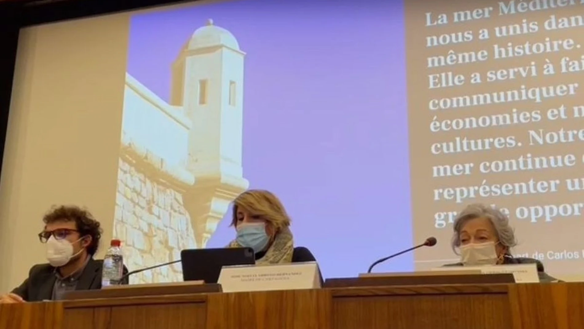 La alcaldesa defiende en París una Ruta Cultural del Mediterráneo liderada por Cartagena
