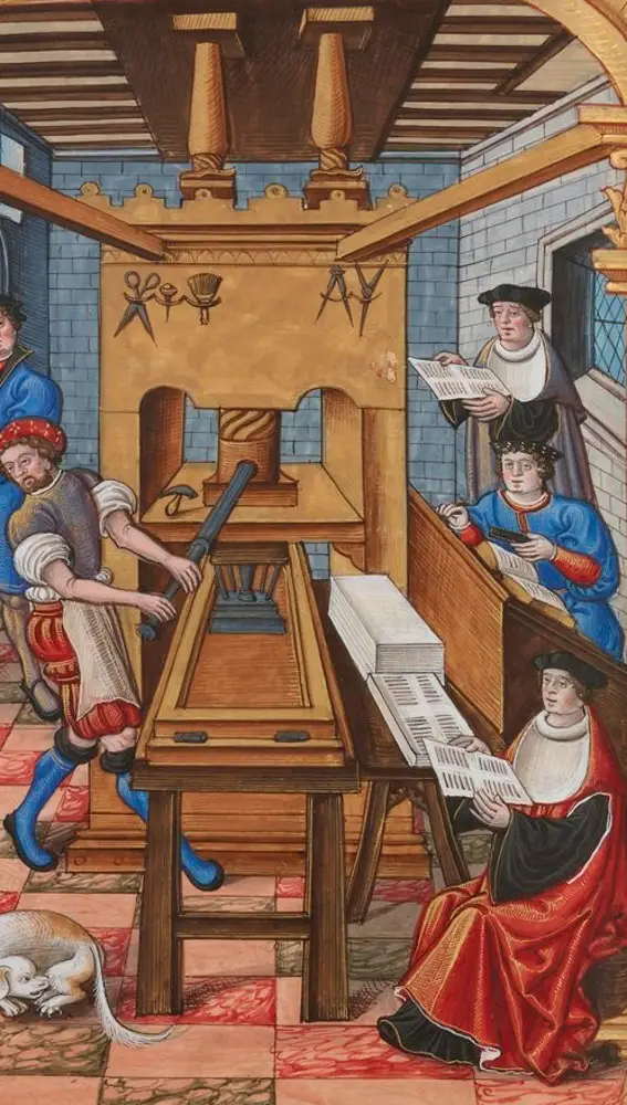 Imprenta francesa de inicios del siglo XVI.