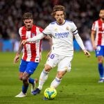Luka Modric, durante el derbi del pasado domingo contra el Atlético.
