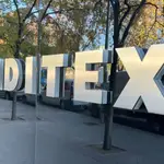 Logo de Inditex en Madrid