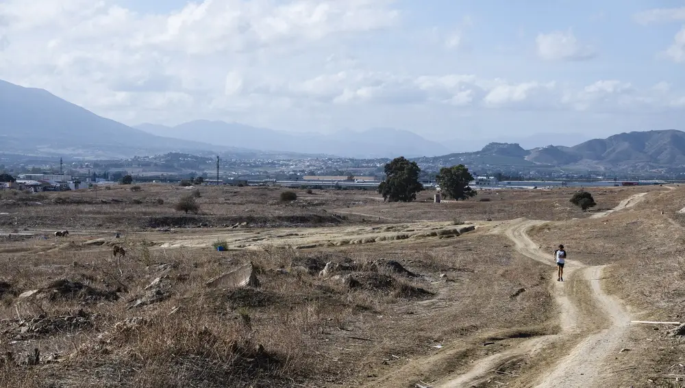 Vista parcial de la parcela de 250.000 metros cuadrados de superficie localizada en la zona de Buenavista en Málaga. EFE/Jorge Zapata
