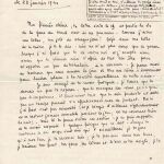 Carta de François Miterrand escrita durante la Segunda Guerra Mundial