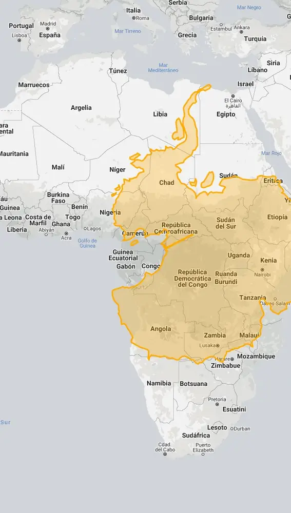 Comparativa del tamaño de la Antártida con el del continente africano | Captura de pantalla. &quot;The True Size Of...